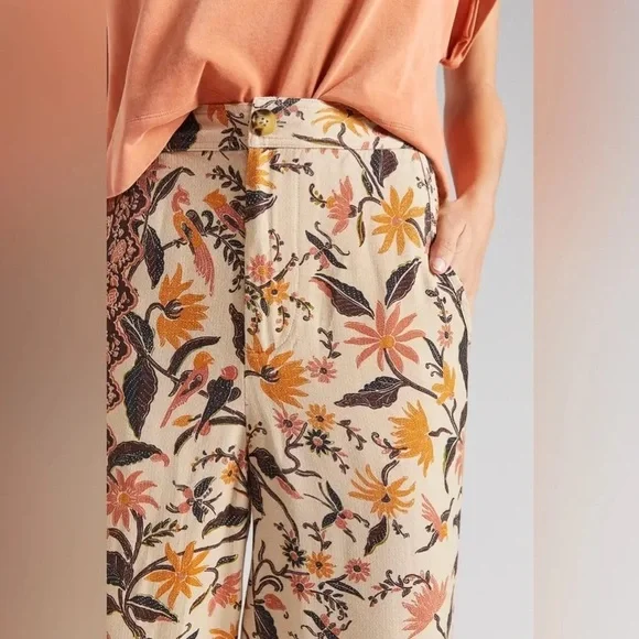 Anthropologie Smocked Balloon Leg Pants Size 2 - Picture 3 of 15